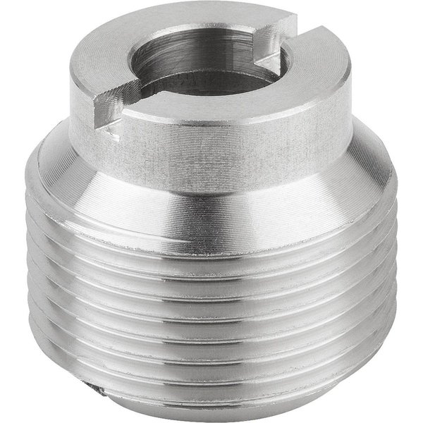 Kipp Adapter Bushing D1=M30X1, 5, D=12, Stainless Steel 1.4305 Bright K1416.11230